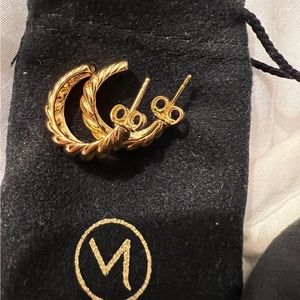 Gold Vermeil Croissant Dome Mejuri Earrings